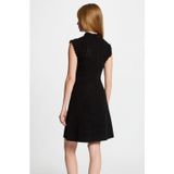 Morgan - Jurk - Zwart - Mouwloos - Opstaande Kraag - Gebreid Ontwerp