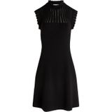 Morgan - Jurk - Zwart - Mouwloos - Opstaande Kraag - Gebreid Ontwerp