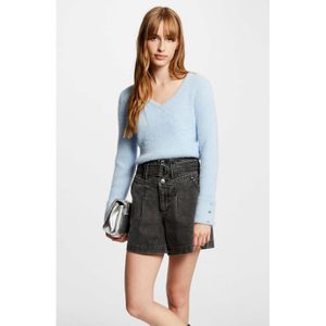 Morgan - Gebreide Trui - Lichtblauw - V-hals - Lange Mouwen