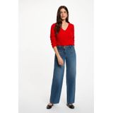 Morgan - Gebreide Trui - Rood - Wol