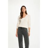 Morgan - Gebreide Trui - Ecru - Wol