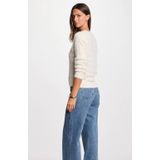 Morgan - Gebreid Vest - Ecru - Ajour