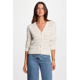 Morgan - Gebreid Vest - Ecru - Ajour