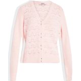 Morgan - Gebreid Vest - Lichtroze - Ajour