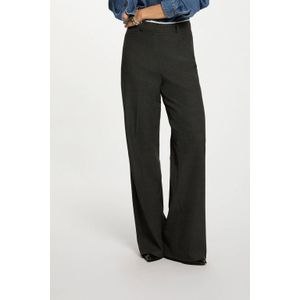Morgan - Wide Leg High Waist Casual Broek - Grijs
