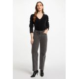 Morgan - Gebreide Trui - Zwart - V-hals - Lange Mouwen
