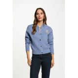 Morgan - Gebreid Vest - Blauw