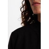 Morgan - Jurk - Zwart - Mini - Viscose - Opstaande Kraag