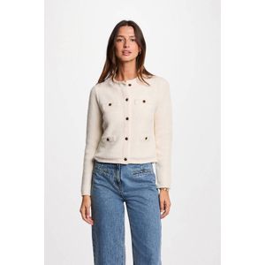 Morgan - Gebreid Vest - Ecru - Dames