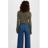 Morgan gebreide trui met wol kaki