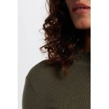 Morgan gebreide trui met wol kaki