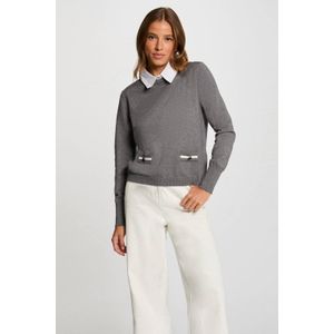 Morgan - Gebreide Trui - Grijs