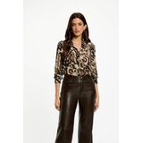 Morgan - Blouse - Beige - Lange Mouwen - Knoopsluiting