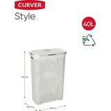Curver Style Wasmand met deksel - 40L - Vintage/Gebroken wit