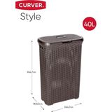 Curver Style Wasmand met deksel - 40 l - Kunststof - Bruin