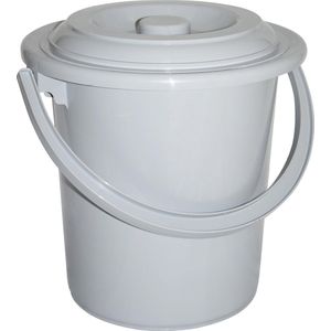 Curver Toiletemmer met deksel - 10L - 31 cm - Lichtgrijs