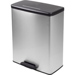 Curver Decobin Prullenbak 65L Rechthoekig Zilver Metallic