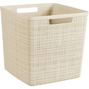 Curver Jute Opbergmand Cube - 17 liter - Gebroken wit