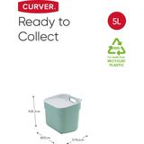 Curver - Ready to Collect - Afvalbak - GFT - 5L - Groen/Lichtgrijs - Kunststof