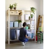 Ready To Collect Afvalemmer met wandhouder voor muur of deur, 30 l, voor keuken, badkamer, wasruimte, 100% gerecycled, wit