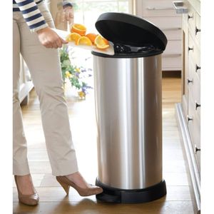 Curver Decobin - Prullenbak - 40 liter - Zilver Metallic