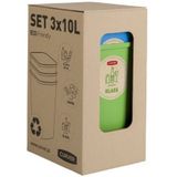 Set van 3x9L Curver ECO-Friendly scheidingsbakken