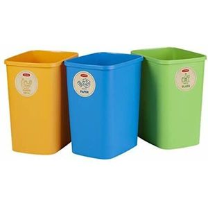 Set van 3x25L Curver ECO Friendly scheidingsbakken