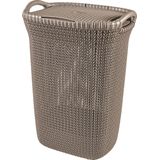 Curver Knit Wasmand met deksel 57L Bruin