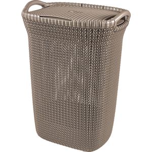 Curver Knit Wasmand met deksel 57L Bruin