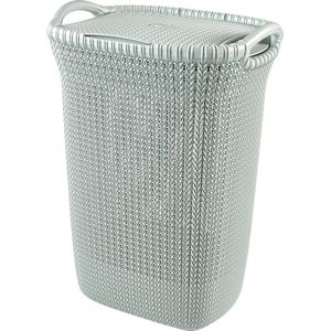 Curver Knit Wasmand met deksel 57L Misty Blue