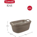 Curver Wäschekorb Knit 40 L Metallic-Braun