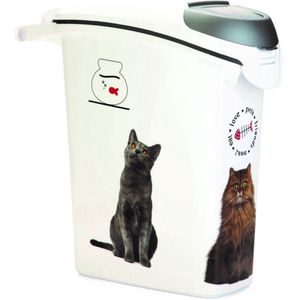 Curver Voedselcontainer Kat - 23L - 10KG - 23x51x50cm - Wit grijs
