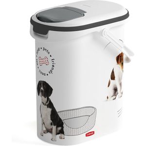 Curver Voedselcontainer Hond - 10L - 4KG - 30x19x35cm - Wit/Grijs