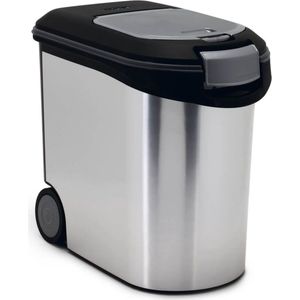 Curver Voedselcontainer Hond of Kat - 35L - 12KG - 28x49x42,5cm - Metallic