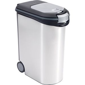 Curver Voedselcontainer Hond of Kat - 54L - 20KG - 49x28x60,5cm - Metallic