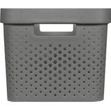 Curver Infinity Recycled Dots Opbergbox 17L Antraciet