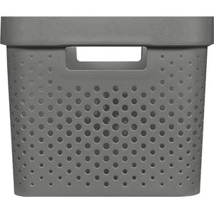 Curver Infinity Recycled Dots Opbergbox 17L Antraciet