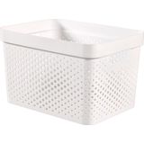 Curver Infinity Recycled Dots Opbergbox - 17 liter - wit