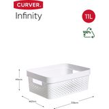 Curver Infinity Recycled Dots Opbergbox - 11L - wit