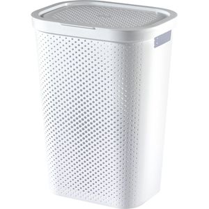 Curver Infinity Recycled Dots Wasmand met deksel 60L Wit