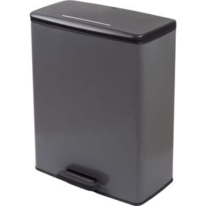 Curver - Deco Bin Mülleimer - 65L- mit Pedal - cool grey