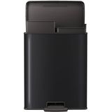 Curver Decobin Duo Prullenbak - 26L+26L - Rechthoekig - Zwart