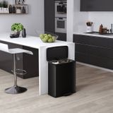 Curver Decobin Duo Prullenbak - 26L+26L - Rechthoekig - Zwart