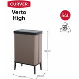 Curver Verto High Prullenbak 54L Rose 44x27x69cm
