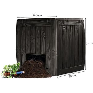 CURVER OUTDOOR☷ Composter met 340L basis, zeer eenvoudige montage DECO COMPOSTER