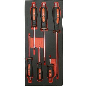 Fischer Darex 810907 gereedschapsset, 6-delig, elektricien & monteur, zwart