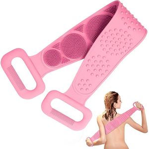 Kendom – Lichaamsborstel – Rug scrubber -  Doucheborstel – Badborstel – Scrub Borstel - Roze