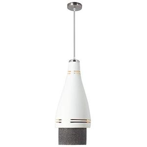 Pirouette Paris hanglamp, glasvezel, wit, 21 x 52 cm