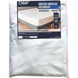 COLAS NORMAND Lyocell Tencel® Waterdichte matrasbeschermer, 140 x 200 cm, ademend en duurzaam, absorberend, 33 cm, 100% polyester