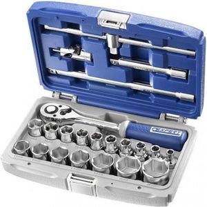 Expert by Facom Doppenset - 42-delig - Inclusief Hulpstukken - In Koffer